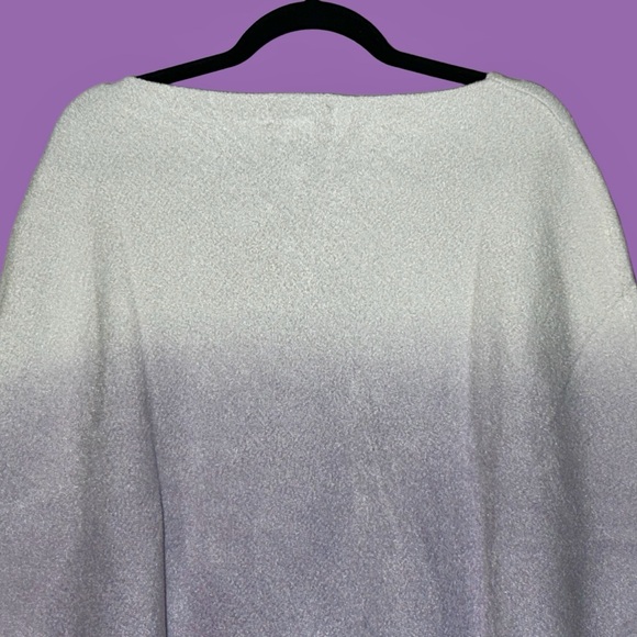 NWT Barefoot Dreams CozyChic Ultra Lite Ocean Breeze Poncho Ombre Soft Violet OS - Picture 5 of 11